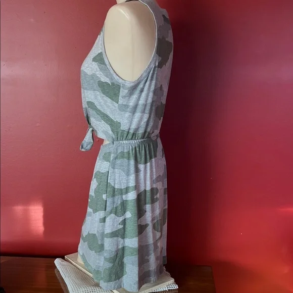 Like new Aerie Camo Tank Dress with Tie Front - Picture 6 of 15